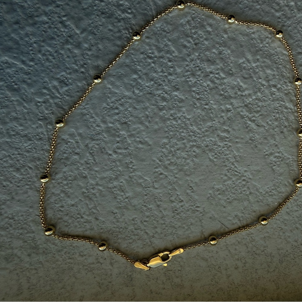 Elegant Gold Beaded Anklets 18 karats gold